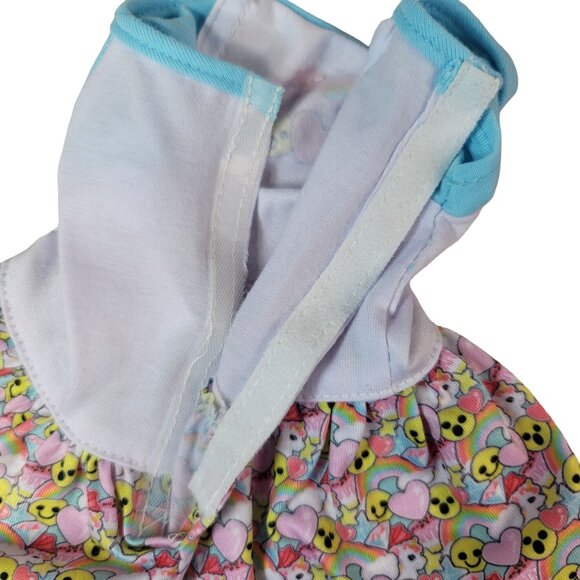 FibreCraft For 18" Doll Dress Emoji Rainbow Heart Short Sleeve Clothes AG OG - Picture 5 of 6